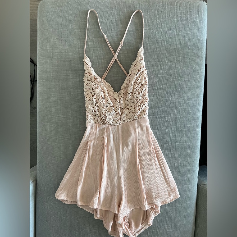 Lulus Lace Crossover Romper
